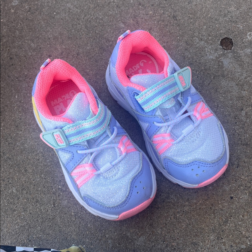 Stride Rite M2P Journey Baby Girl Sneakers Pink And gray Size 6 Months